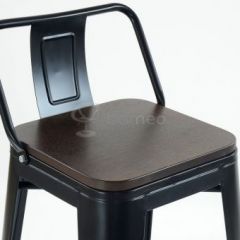 Барный стул N-238 Tolix Wood style Черный в Тобольске - tobolsk.mebel24.online | фото 3