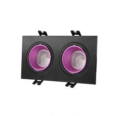 DK3072-BK+PI Встраиваемый светильник, IP 20, 10 Вт, GU5.3, LED, черный/розовый, пластик в Тобольске - tobolsk.mebel24.online | фото