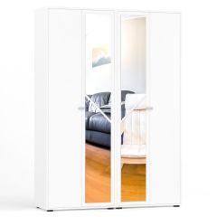 Камелия Шкаф 4-х створчатый, цвет белый, ШхГхВ 160х48х220 см., универсальная сборка, можно использовать как два отдельных шкафа в Тобольске - tobolsk.mebel24.online | фото