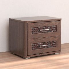 Кэт-4 Тумба 2 ящ (МДФ Венге/Экокожа Caiman коричневый) в Тобольске - tobolsk.mebel24.online | фото