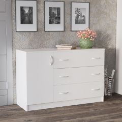 Комод Лофт (3 ящика/1 дверца) Белый в Тобольске - tobolsk.mebel24.online | фото