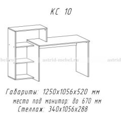 Компьютерный стол №10 (Анкор белый) в Тобольске - tobolsk.mebel24.online | фото