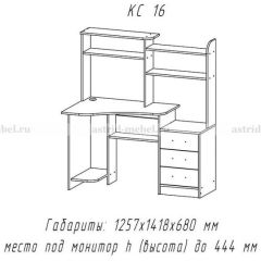 Компьютерный стол №16 (Анкор темныйанкор темный) в Тобольске - tobolsk.mebel24.online | фото