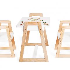 Комплект детской мебели стол и  два стула Я САМ "Лофт-Дуо" (Белый) в Тобольске - tobolsk.mebel24.online | фото