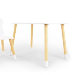 Комплект детской мебели стол и стул Корона (Белый/Белый/Береза) в Тобольске - tobolsk.mebel24.online | фото 2