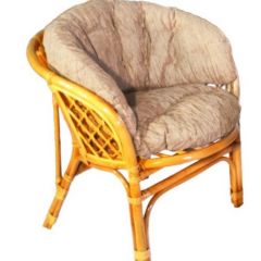 Кресло Багама, подушки светлые полные шенил (Мёд) в Тобольске - tobolsk.mebel24.online | фото