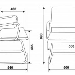 Кресло для посетителя Бюрократ CH-993-Low-V/grey серый в Тобольске - tobolsk.mebel24.online | фото 3