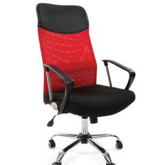 Кресло для руководителя CHAIRMAN 610 N (15-21 черный/сетка красный) в Тобольске - tobolsk.mebel24.online | фото