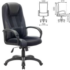 Кресло компьютерное BRABIX PREMIUM "Rapid GM-102" (экокожа/ткань, черное/серое) 532105 в Тобольске - tobolsk.mebel24.online | фото 2