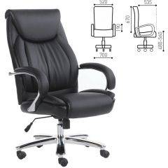 Кресло офисное BRABIX "Advance EX-575" (хром/экокожа/черное) 531825 в Тобольске - tobolsk.mebel24.online | фото