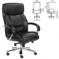 Кресло офисное BRABIX "Direct EX-580" (хром/рециклированная кожа/черное) 531824 в Тобольске - tobolsk.mebel24.online | фото 1