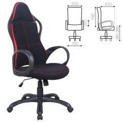Кресло офисное BRABIX PREMIUM "Force EX-516" (ткань черное/вставки красные) 531571 в Тобольске - tobolsk.mebel24.online | фото