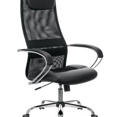 Кресло офисное BRABIX PREMIUM "Stalker EX-608 CH" (хром, ткань-сетка/кожзам, черное) 532091 в Тобольске - tobolsk.mebel24.online | фото