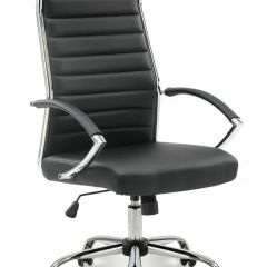 Кресло офисное BRABIX "Style EX-528", экокожа, хром, черное, 531947 в Тобольске - tobolsk.mebel24.online | фото