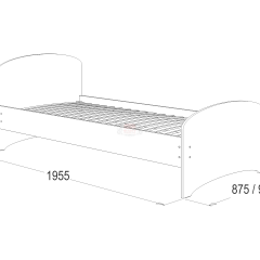 Кровать-4 одинарная (900*1900) в Тобольске - tobolsk.mebel24.online | фото 2
