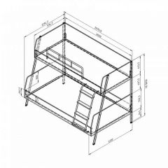 Кровать двухъярусная Дельта Лофт-20.02.04 Белый в Тобольске - tobolsk.mebel24.online | фото 2