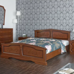 ЕЛЕНА Кровать из массива 1800 (Орех) в Тобольске - tobolsk.mebel24.online | фото 2