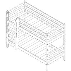 Кровать низкая с прямой лестницей Соня (Вариант 11) в Тобольске - tobolsk.mebel24.online | фото 4