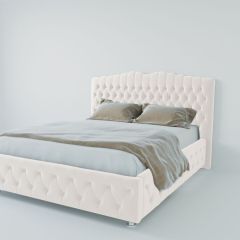 Кровать Нягань с ПМ 1200 (экокожа белая) в Тобольске - tobolsk.mebel24.online | фото 2