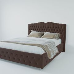 Кровать Нягань с ПМ 1600 (экокожа коричневая) в Тобольске - tobolsk.mebel24.online | фото 2