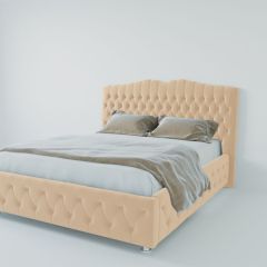 Кровать Нягань с ПМ 1800 (экокожа бежевая) в Тобольске - tobolsk.mebel24.online | фото 2