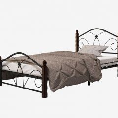 Кровать "Селена 1" Черная (900*2000) (ножки-шоколад) с коваными элементами в Тобольске - tobolsk.mebel24.online | фото 2