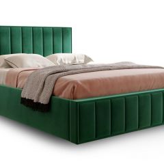 Кровать "Вена" 1600 СТАНДАРТ Вариант 1 Мора зеленый + бельевой ящик с кроватным основанием и подъемным механизмом в Тобольске - tobolsk.mebel24.online | фото