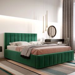 Кровать "Вена" 1600 СТАНДАРТ Вариант 1 Мора зеленый + бельевой ящик с кроватным основанием и подъемным механизмом в Тобольске - tobolsk.mebel24.online | фото 2