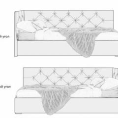 Кровать угловая Лэсли интерьерная +основание (120х200) в Тобольске - tobolsk.mebel24.online | фото 2