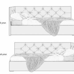 Кровать угловая Лилу интерьерная +основание/ПМ/бельевое дно (120х200) в Тобольске - tobolsk.mebel24.online | фото 5