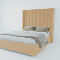Кровать Венеция ЛЮКС с ПМ 800 (экокожа бежевая) в Тобольске - tobolsk.mebel24.online | фото 2
