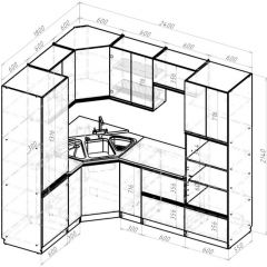 Кухонный гарнитур Адажио оптима 1800х2400 мм в Тобольске - tobolsk.mebel24.online | фото 2