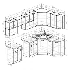 Кухонный гарнитур Лариса оптима 5 2700х1600 мм в Тобольске - tobolsk.mebel24.online | фото 2