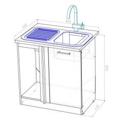 Кухонный гарнитур Ноктюрн прайм 400 1100х2000 мм в Тобольске - tobolsk.mebel24.online | фото 16