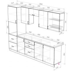 Кухонный гарнитур Прованс (2.8 м) с карнизом в Тобольске - tobolsk.mebel24.online | фото 3