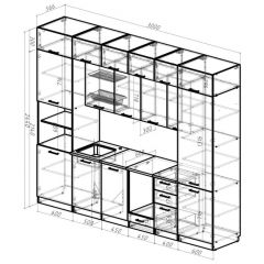 Кухонный гарнитур Сапфир 2 3000 мм в Тобольске - tobolsk.mebel24.online | фото 2