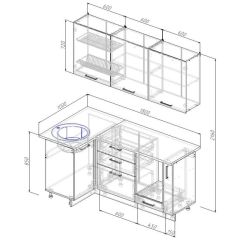 Кухонный гарнитур угловой Пайн 1000х1800 (Стол. 26мм) в Тобольске - tobolsk.mebel24.online | фото 2