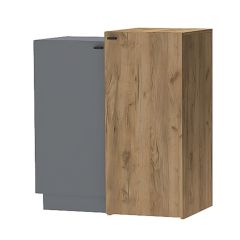 Квадро К-2 Комод 2дв (ЛДСП Графит/дуб крафт золотой) в Тобольске - tobolsk.mebel24.online | фото