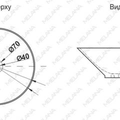 Накладная раковина melana mln-7020-b1+b18 (t4006hb1+b18 ) (сине-черная) в Тобольске - tobolsk.mebel24.online | фото 2