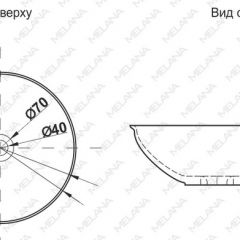 Накладная раковина melana mln-t4029-b15 в Тобольске - tobolsk.mebel24.online | фото 2