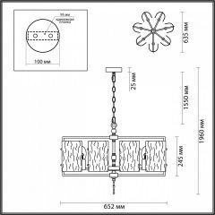 Подвесная люстра Odeon Light Elegante 4878/7 в Тобольске - tobolsk.mebel24.online | фото 4