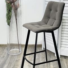 Полубарный стул CHILLI-QB SQUARE графит #14, велюр / черный каркас (H=66cm) М-City в Тобольске - tobolsk.mebel24.online | фото 4