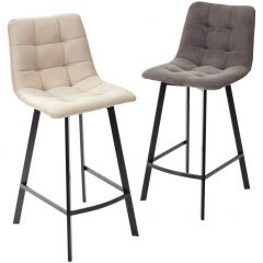 Полубарный стул CHILLI-QB SQUARE графит #14, велюр / черный каркас (H=66cm) М-City в Тобольске - tobolsk.mebel24.online | фото 5