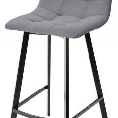 Полубарный стул CHILLI-QB SQUARE серый #27, велюр / черный каркас (H=66cm) М-City в Тобольске - tobolsk.mebel24.online | фото 1