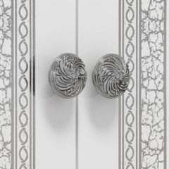 Шкаф 4-х дверный с зеркалами (12.244) Грация (белый/серебро) в Тобольске - tobolsk.mebel24.online | фото 2