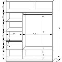 Шкаф-купе 1800 серии SOFT D6+D4+B2+PL2 (2 ящика+1штанга+1 полка) профиль «Капучино» в Тобольске - tobolsk.mebel24.online | фото 3