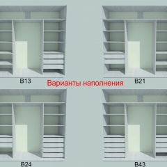 Шкаф-купе 1950 серии SILVER S3+S1+S3Z B22+PL2 (по 2 ящика лев/прав+1штанга+1 полка) профиль «Серебро» в Тобольске - tobolsk.mebel24.online | фото 5