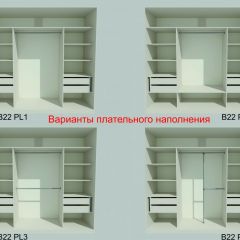 Шкаф-купе 2450 серии NEW CLASSIC K6Z+K1+K6+B22+PL1 (по 2 ящика лев/прав+1 штанга) профиль «Капучино» в Тобольске - tobolsk.mebel24.online | фото 6