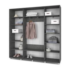 МАРТИН Шкаф-купе Камень темный (2200*450) М421 в Тобольске - tobolsk.mebel24.online | фото 2