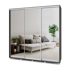 МАРТИН Шкаф-купе с зеркалами Венге (2200*450) М423 в Тобольске - tobolsk.mebel24.online | фото